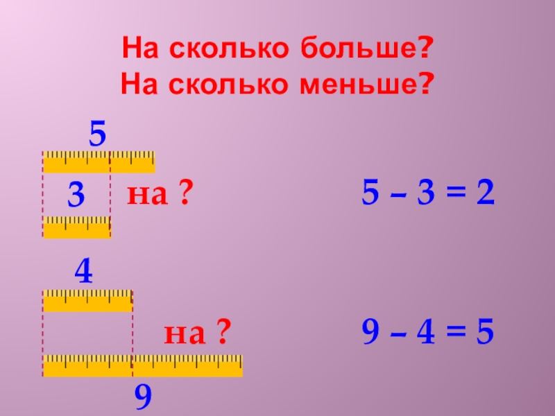 На сколько 1 меньше 4