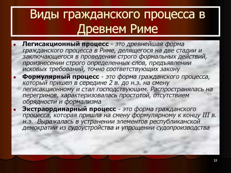 Гражданский процесс в древнем риме презентация