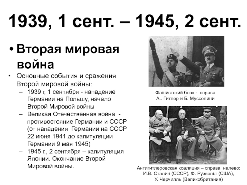 1939 1945 событие