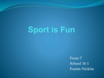 Sport is Fun