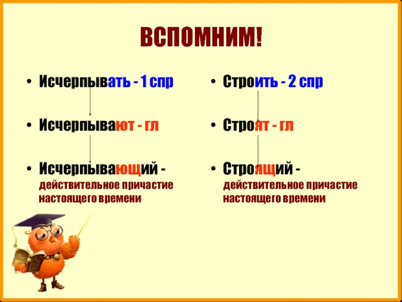 Ущ ющ действительные причастия