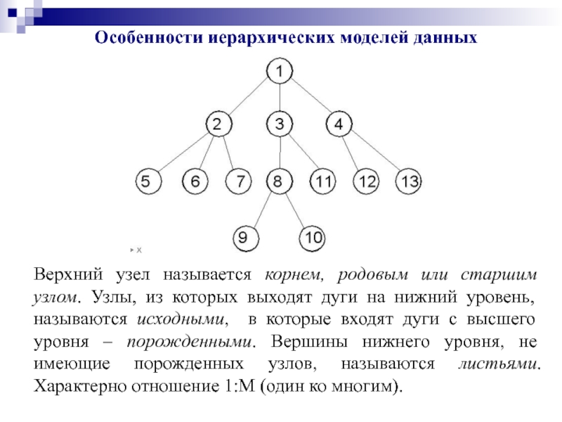 Представленная на рисунке структура в которой иерархические модели данных представляют зависимые