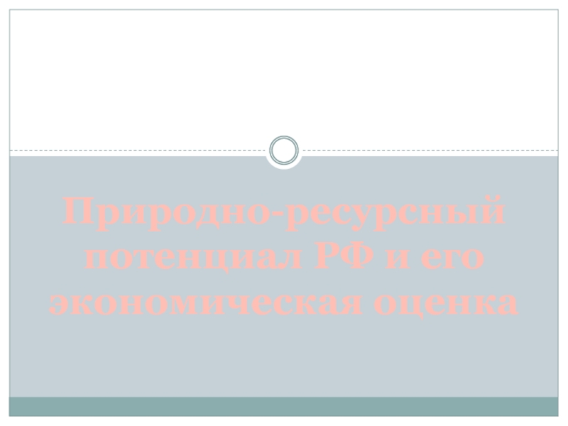 Реферат: Природно-ресурсный потенциал стран и регионов