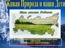 ДОКЛАД В РАМКАХ ПЕДАГОГИЧЕСКИХ ЧТЕНИЙ КРАЙ САМАРСКИЙ
В НОМИНАЦИИ ЖИВАЯ