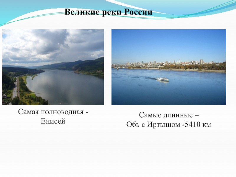 Самые полноводные реки россии список