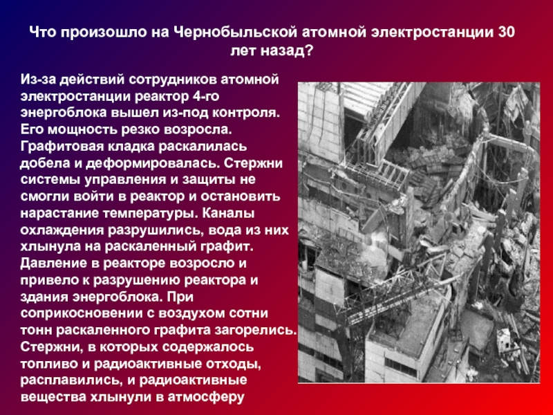Проект про чернобыльскую катастрофу