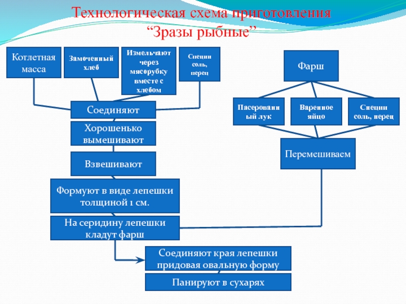 Технологическая карта зразы из котлетной массы