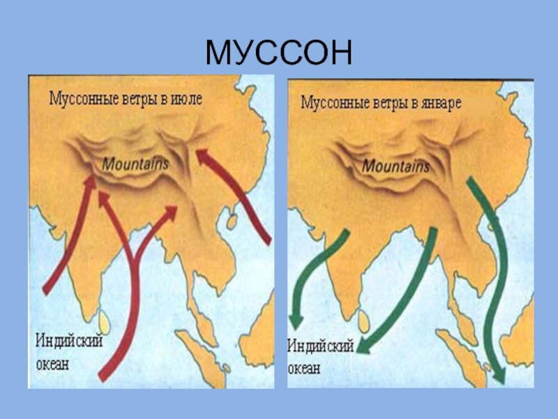 Муссон схема образования