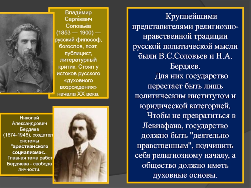 Бердяев николай александрович презентация