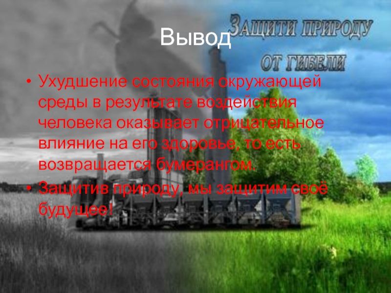 Влияние окружающей среды на здоровье человека презентация 10 класс