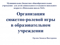 Организация сюжетно-ролевой игры в образовательном учреждении