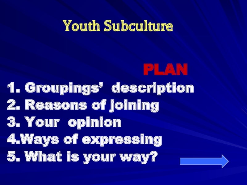 Презентация Youth Subculture (Молодежная субкультура)