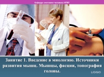 Введение в миологию. Источники развития мышц. Мышцы, фасции, топография головы.