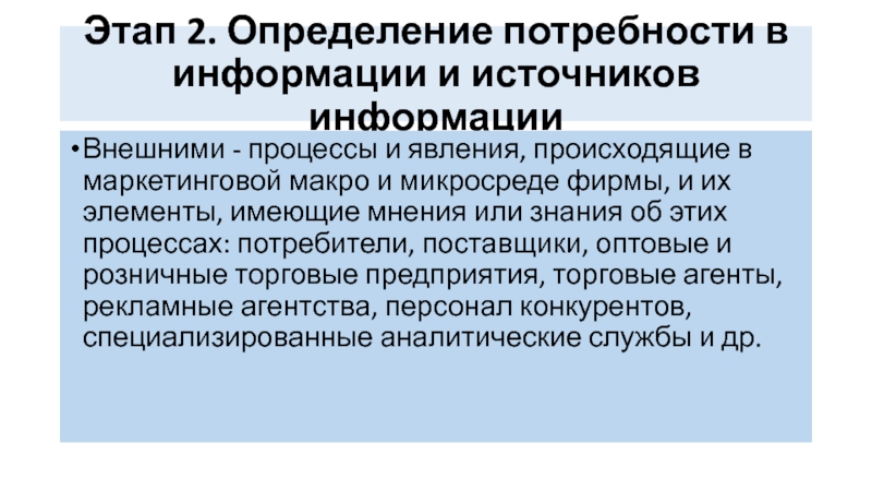 Определение потребности в изделии