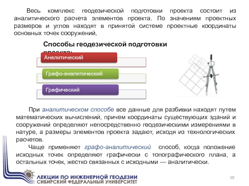 Подготовка геодезических данных для перенесения проекта в натуру