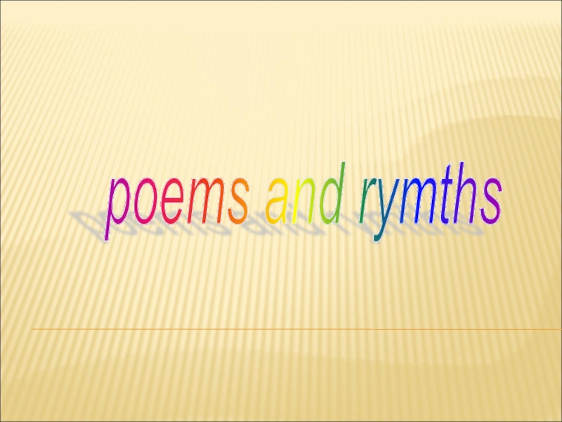 Poems and rhymes