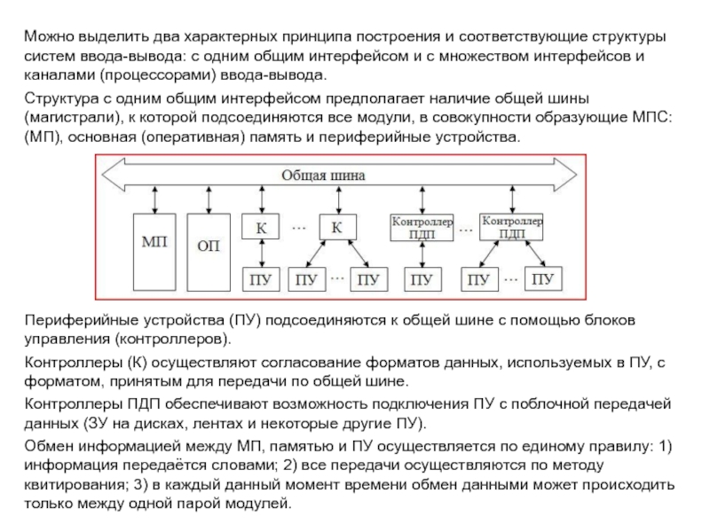 Управление вводом выводом. Управление вводом-выводом#. Основные принципы построения и структура системы ввода-вывода. Принципы построения цифровых устройств. Принцип построения датчиков шина.