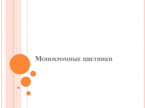 Монохромные цветники