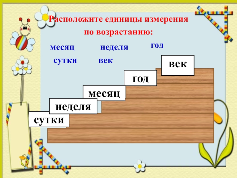 Расположите единицы. Расположите единицы измерения. Век год месяц неделя. Расположи единицы измерения по возрастанию. Расположи единицы измерения по возрасту.