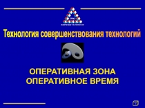 Технология совершенствования технологий
ОПЕРАТИВНАЯ ЗОНА
ОПЕРАТИВНОЕ ВРЕМЯ
1