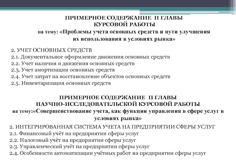 Выводы по 1 главе курсовой образец