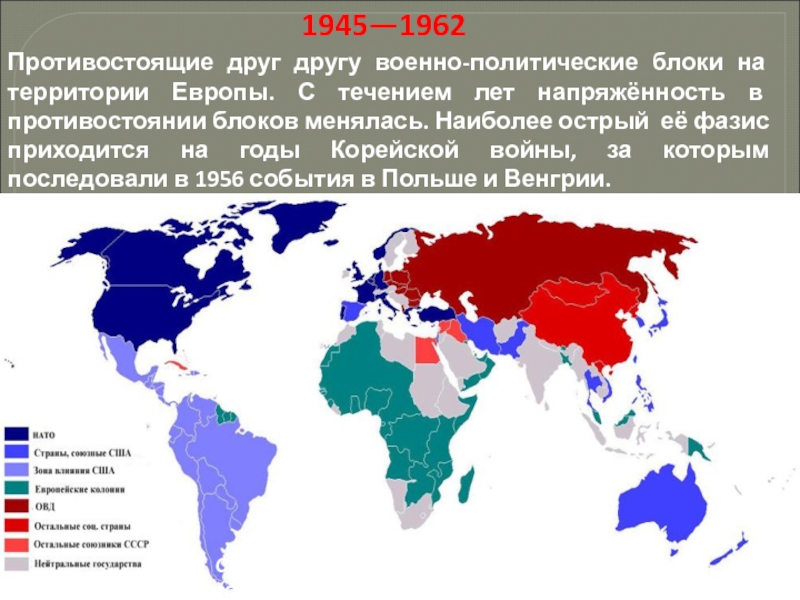 Истоки холодной войны и создание военно политических блоков 10 класс презентация