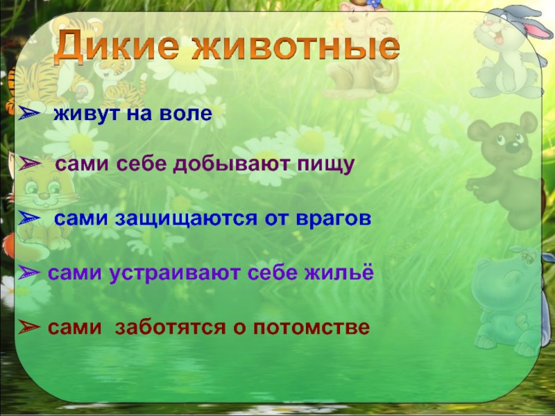 Дикие и домашние животные презентация окружающий мир 2 класс плешаков