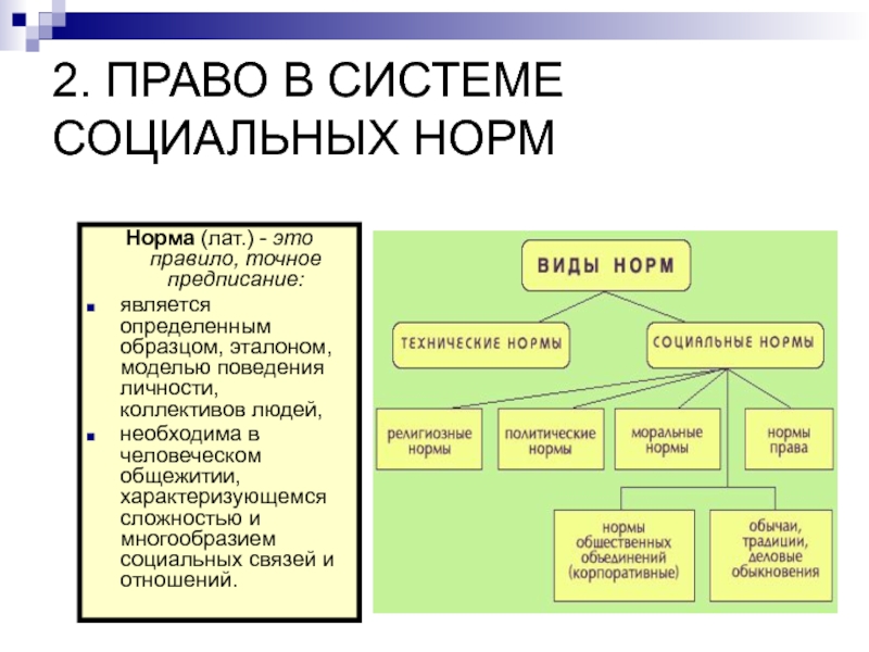 Право в системе социальных норм презентация 10 класс боголюбов