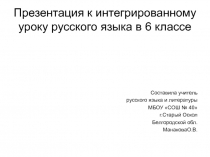 Путешествие имени существительного в страну дорожных знаков 6 класс