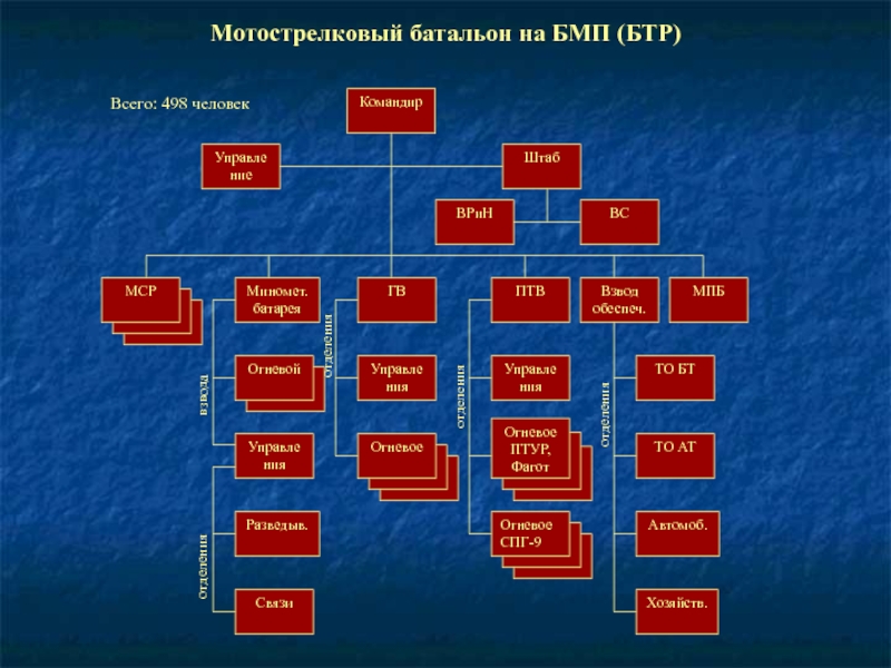 Состав мотопехотного батальона. Структура мотострелкового батальона вс РФ на БМП. Организация и вооружение МСБ на БТР. Структура мотострелкового батальона армии России. Организация мотострелкового батальона на БТР.