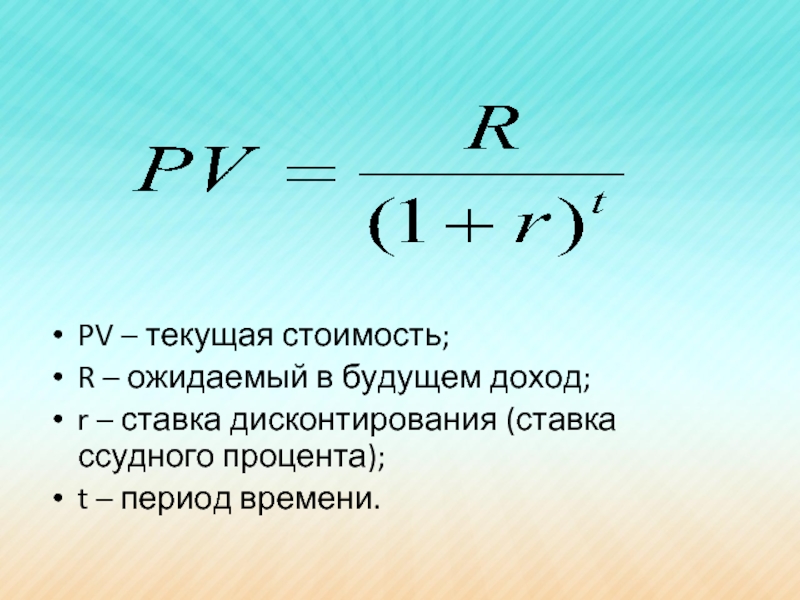 Дисконтированная стоимость проекта