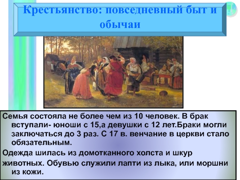 Повседневная жизнь народов украины презентация 7 класс