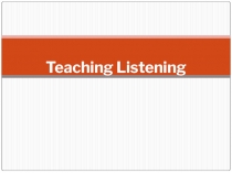 teaching listening 