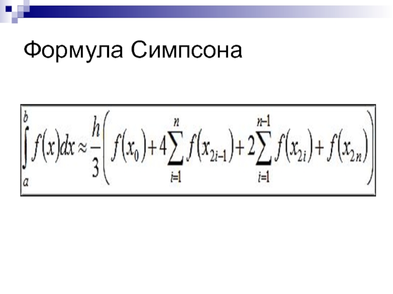 Формула симпсона презентация