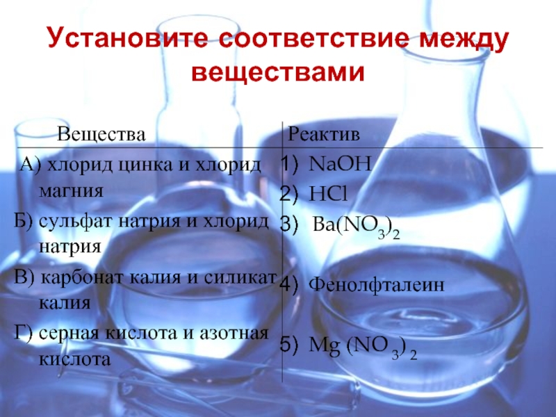 Реагенты хлорида цинка