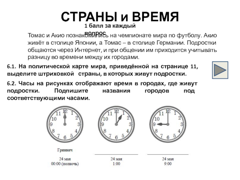 Часы на рисунке отображают время в городах где живут подростки подпишите название городов под часами