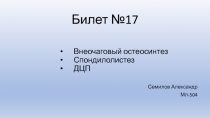 Билет № 17