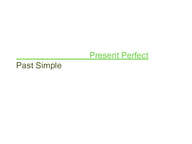 Present Perfect Past Simple