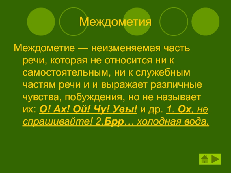 Презентация по русскому языку на тему междометие как часть речи 7 класс