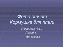 Кормушка для птиц