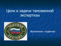 Цели таможенной экспертизы