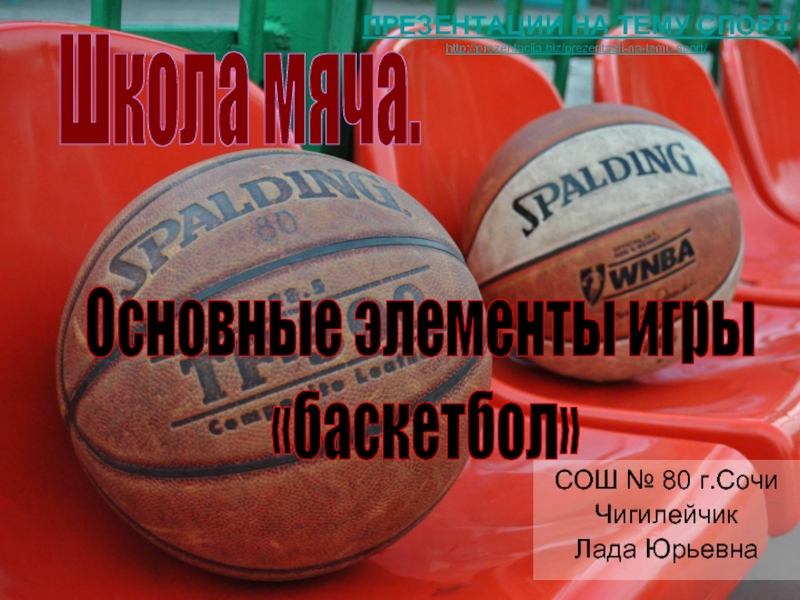 Презентация Основные элементы игры «баскетбол»