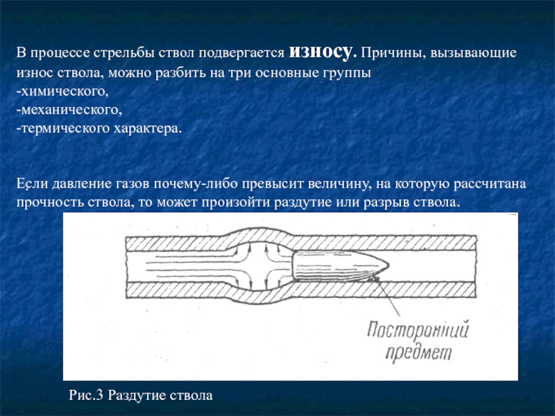 Сила пороховых газов в стволе. Причины износа канала ствола. Износ ствола стрелкового оружия. Причины вызывающие износ канала ствола. Износ нарезов ствола.