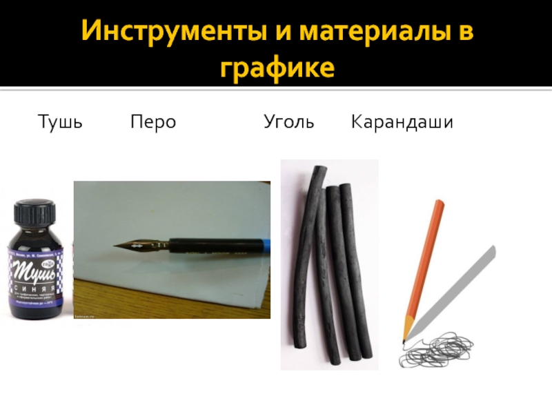 Как называется рисунок выполненный карандашом углем тушью или краской 1 цвета