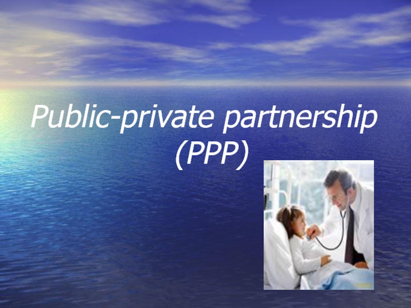 Public-private partnership (PPP)