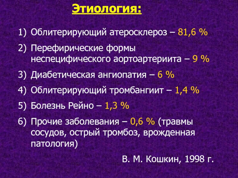 Мультифокальный атеросклероз код по мкб