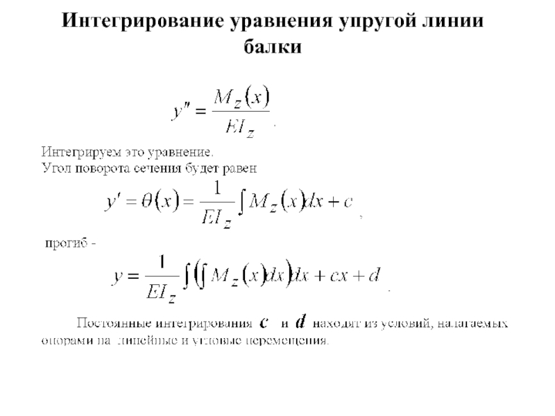 Упругой линии балки