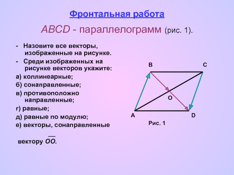 Как называются на рисунке векторы md и ba