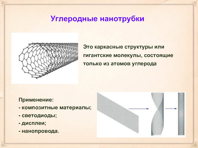 Применение нанотрубок презентация