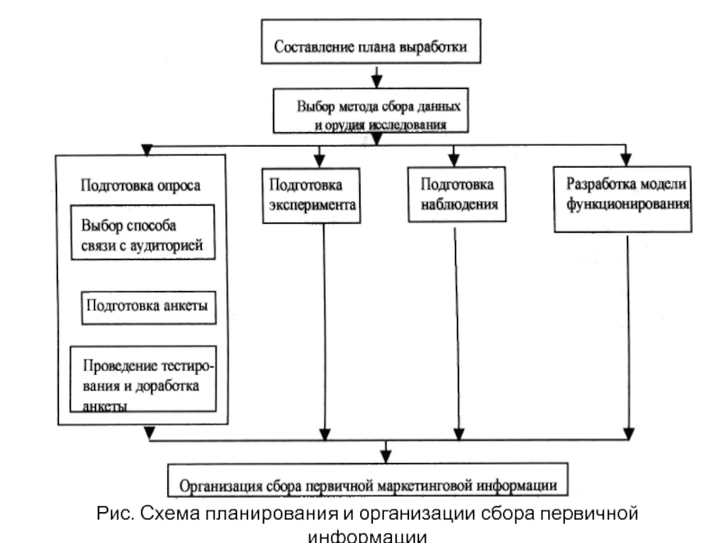 Сбор первичной информации. Схема планирования и организации сбора первичной информации. Составление плана выборки. Этапы маркетингового исследования схема сбор первичной информации. Источники первичного сбора информации.